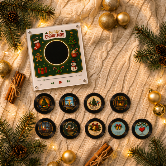 Christmas Vinyl Player Set