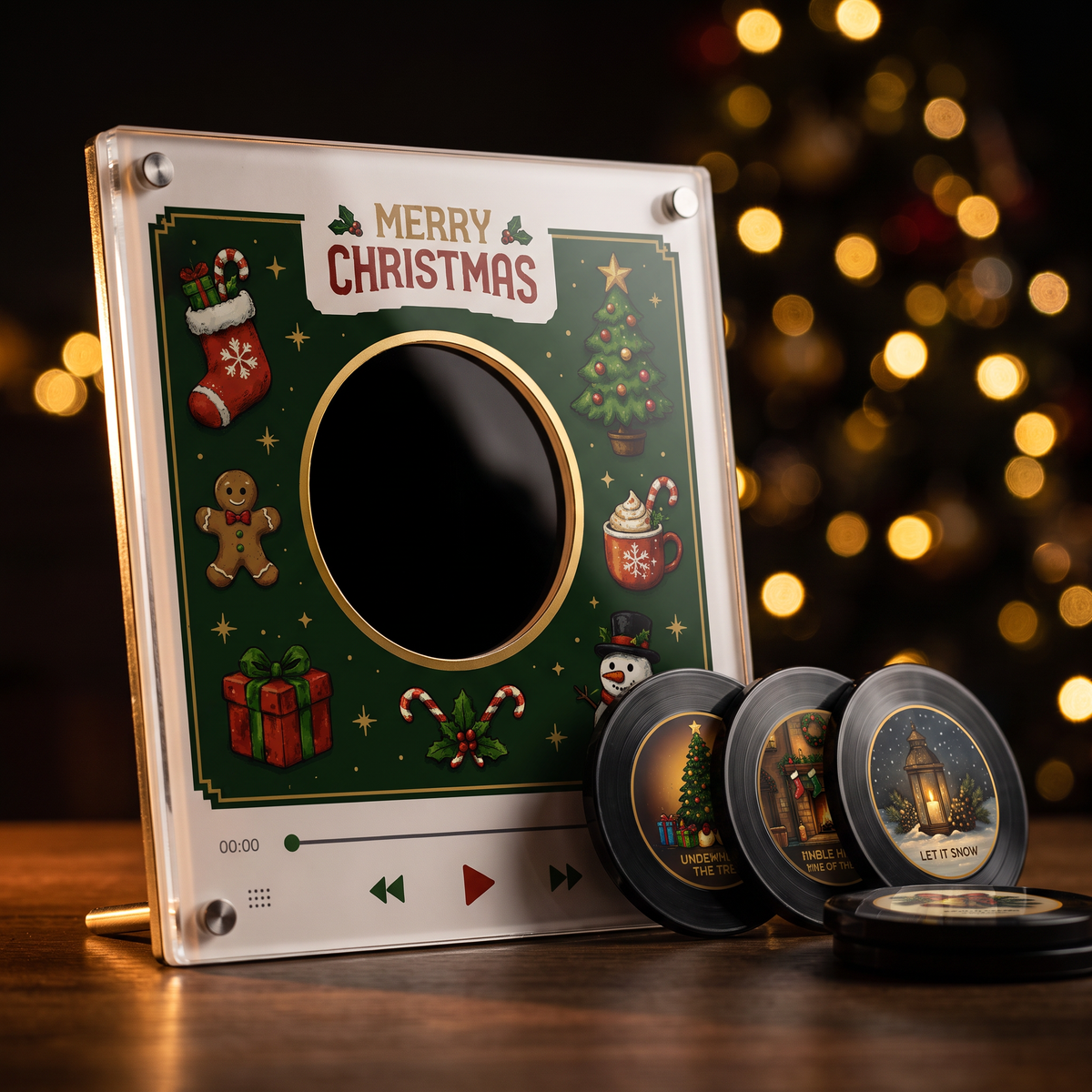 Christmas Vinyl Player Set