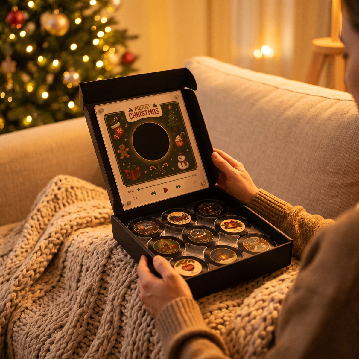 Christmas Vinyl Player Set