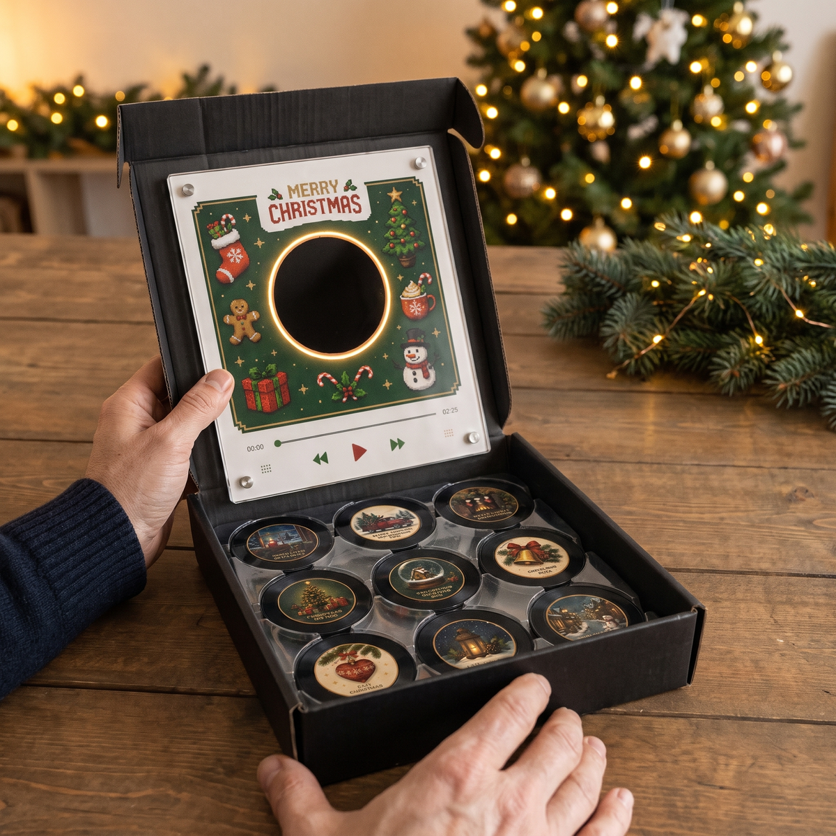 Christmas Vinyl Player Set