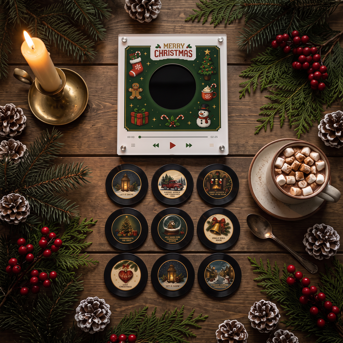 Christmas Vinyl Player Set